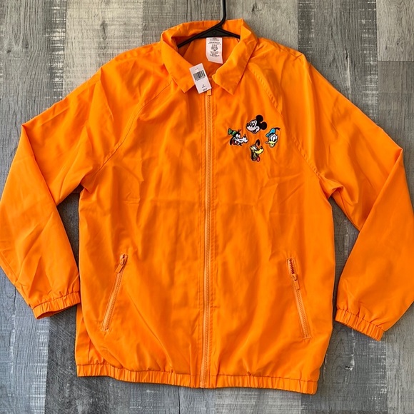 Disney Jackets & Blazers - Disney Neon Orange Small Nylon windbreaker Jacket
